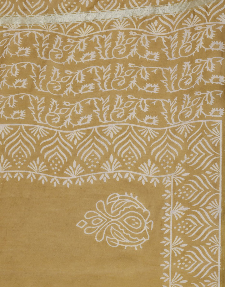 MBZ Meena Bazaar-Printed Art Silk Suit Set with Chanderi Printed Dupatta