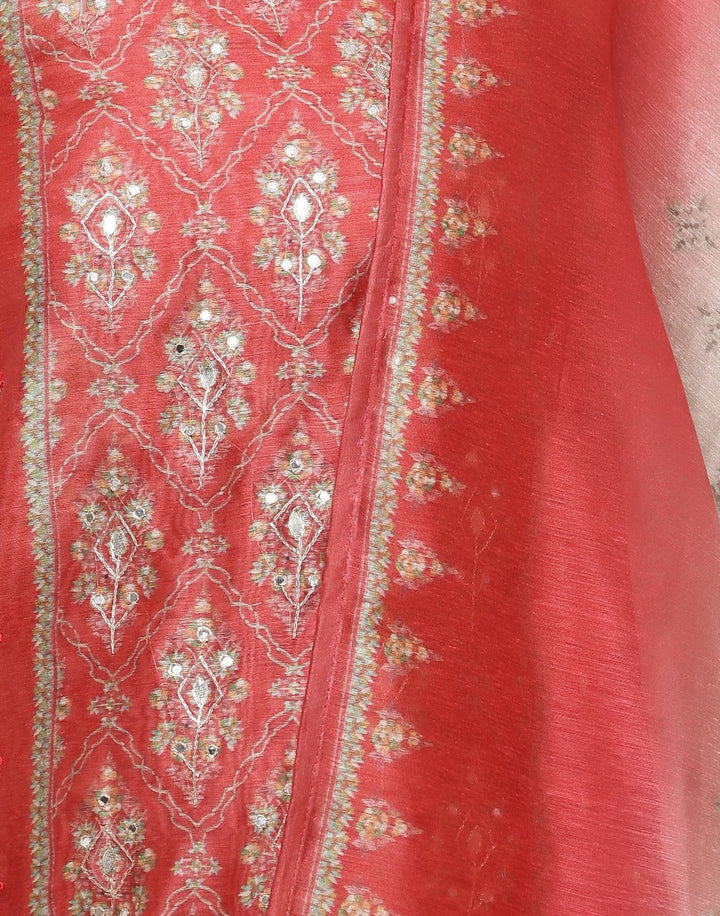 MBZ Meena Bazaar-Embroidered Chanderi Suit Set