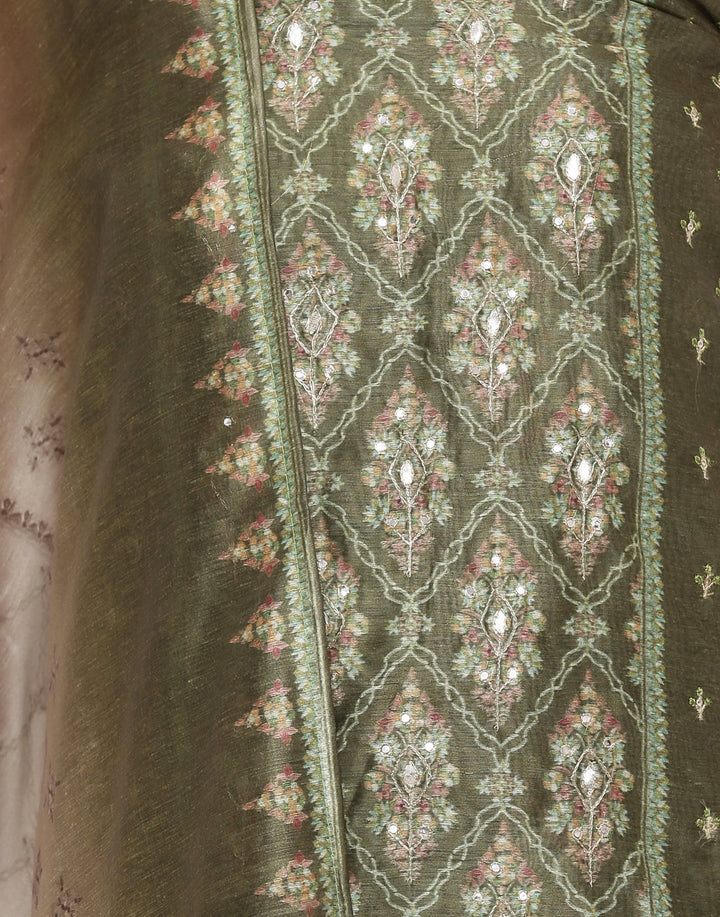 MBZ Meena Bazaar-Embroidered Chanderi Suit Set