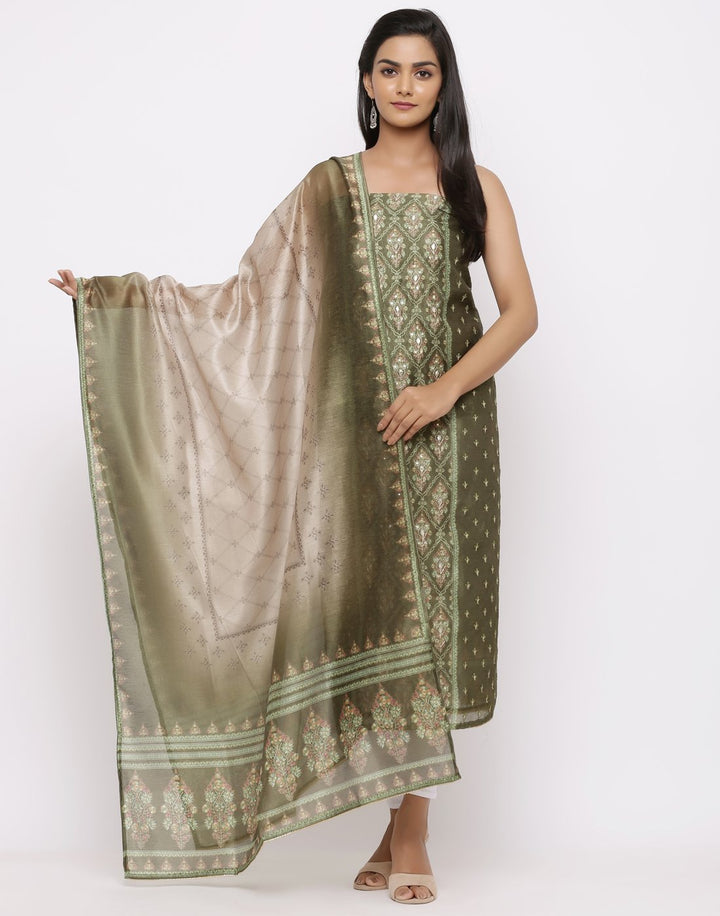 MBZ Meena Bazaar-Embroidered Chanderi Suit Set