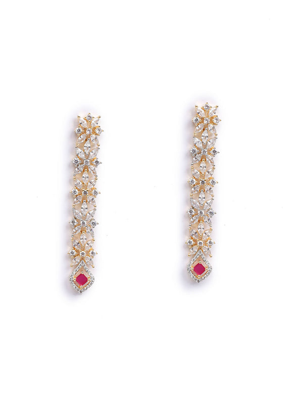 Golden AD Drop Earrings