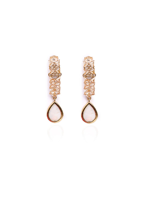 Golden AD Drop Earrings