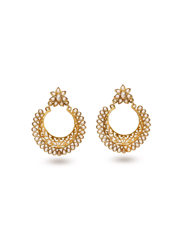 Golden Polki Drop & Danglers Earrings