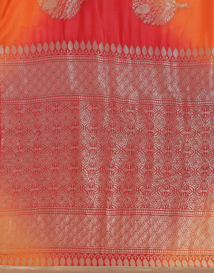 MBZ Meena Bazaar-Embroidered Chanderi Suit Set with Banarasi Dupatta