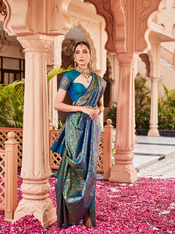 Zari Jaal Woven Banarsi Saree