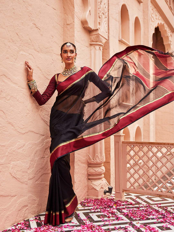 Zari Jaal Woven Cotton Saree