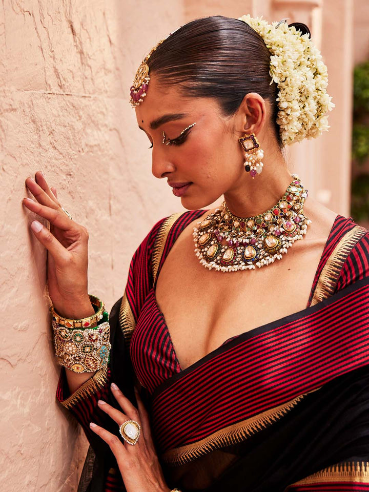 Zari Jaal Woven Cotton Saree