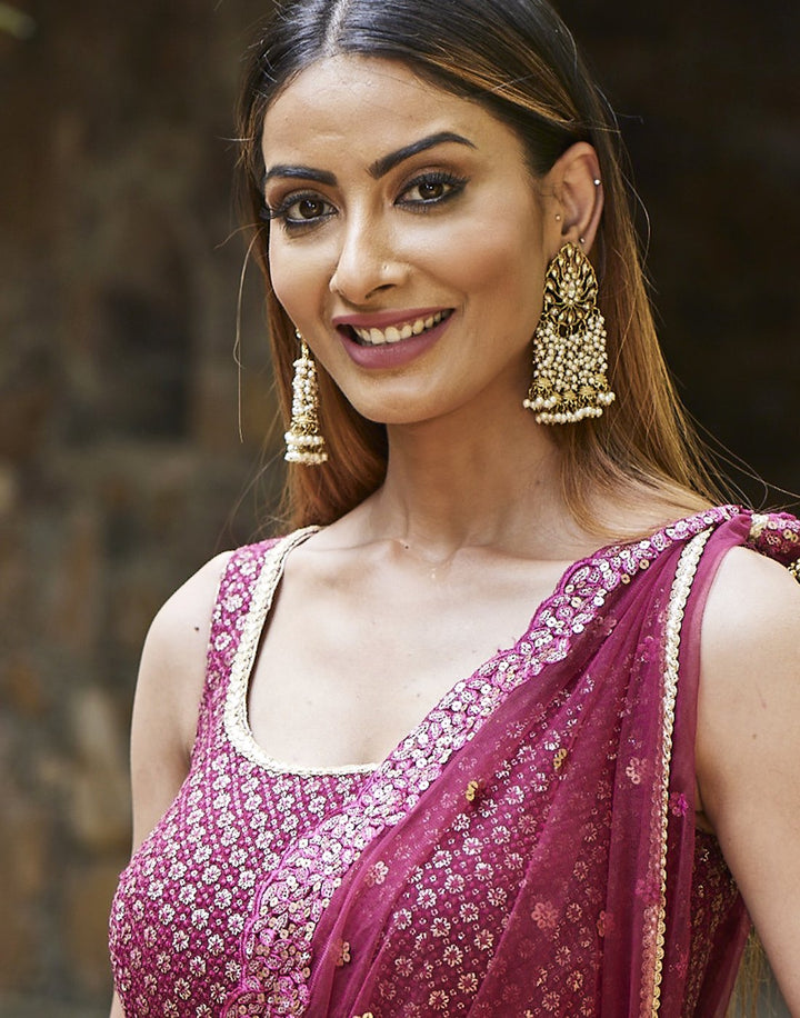 MBZ Meena Bazaar-Antique Long Pearl Earrings
