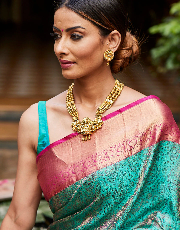 MBZ Meena Bazaar-Imitation Temple Jewellery Set