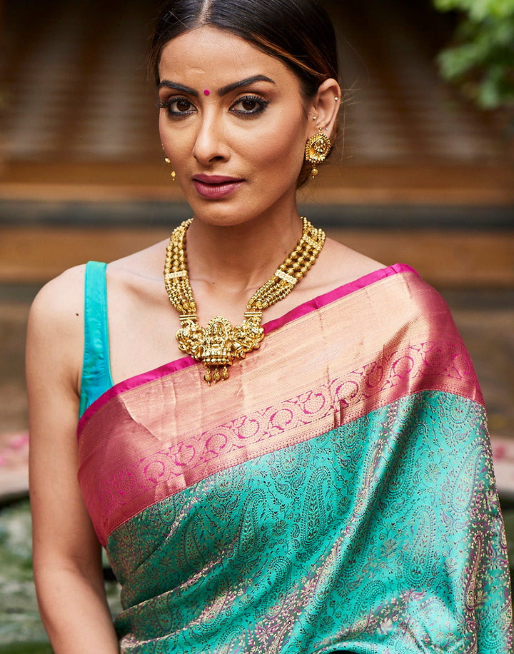 MBZ Meena Bazaar-Imitation Temple Jewellery Set