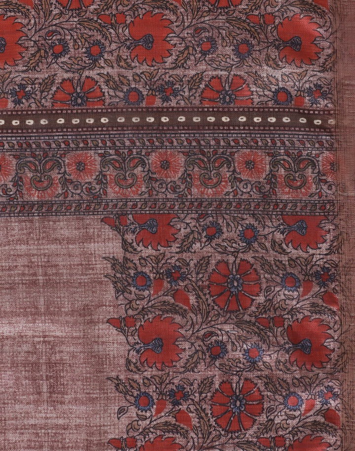 MBZ Meena Bazaar-Art Silk Suit Set with Printed Dupatta