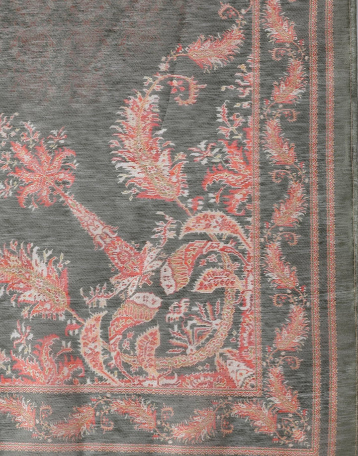 MBZ Meena Bazaar-Embroidered Chanderi Suit Set with Digital Printed Dupatta