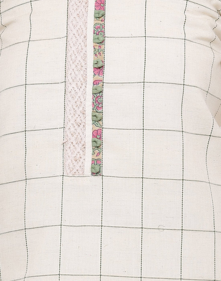MBZ Meena Bazaar-Handloom Cotton Suit Set with Embroidered Dupatta