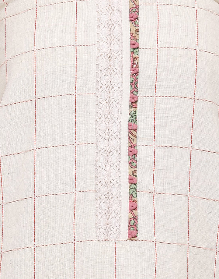 MBZ Meena Bazaar-Handloom Cotton Suit Set with Embroidered Dupatta